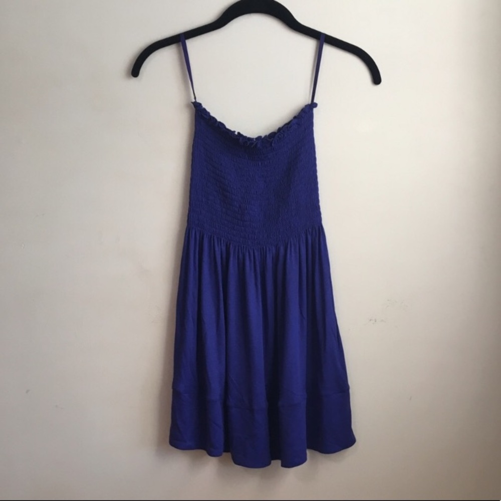NEW BCBGMAXAZRIA Purple Ruched Strapless Top